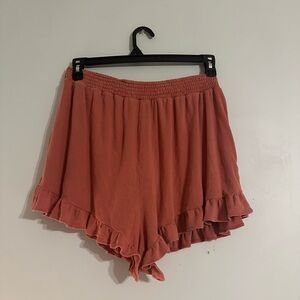 Women’s Pink Ruffle Shorts
